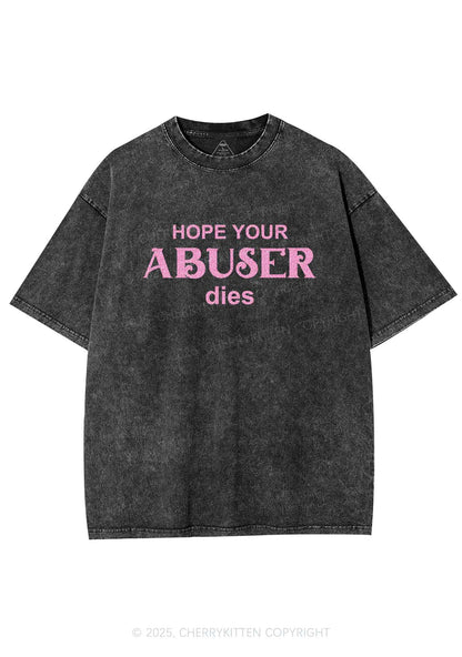 Glitter Abuser Dies Y2K Shirts Washed Tee Cherrykitten