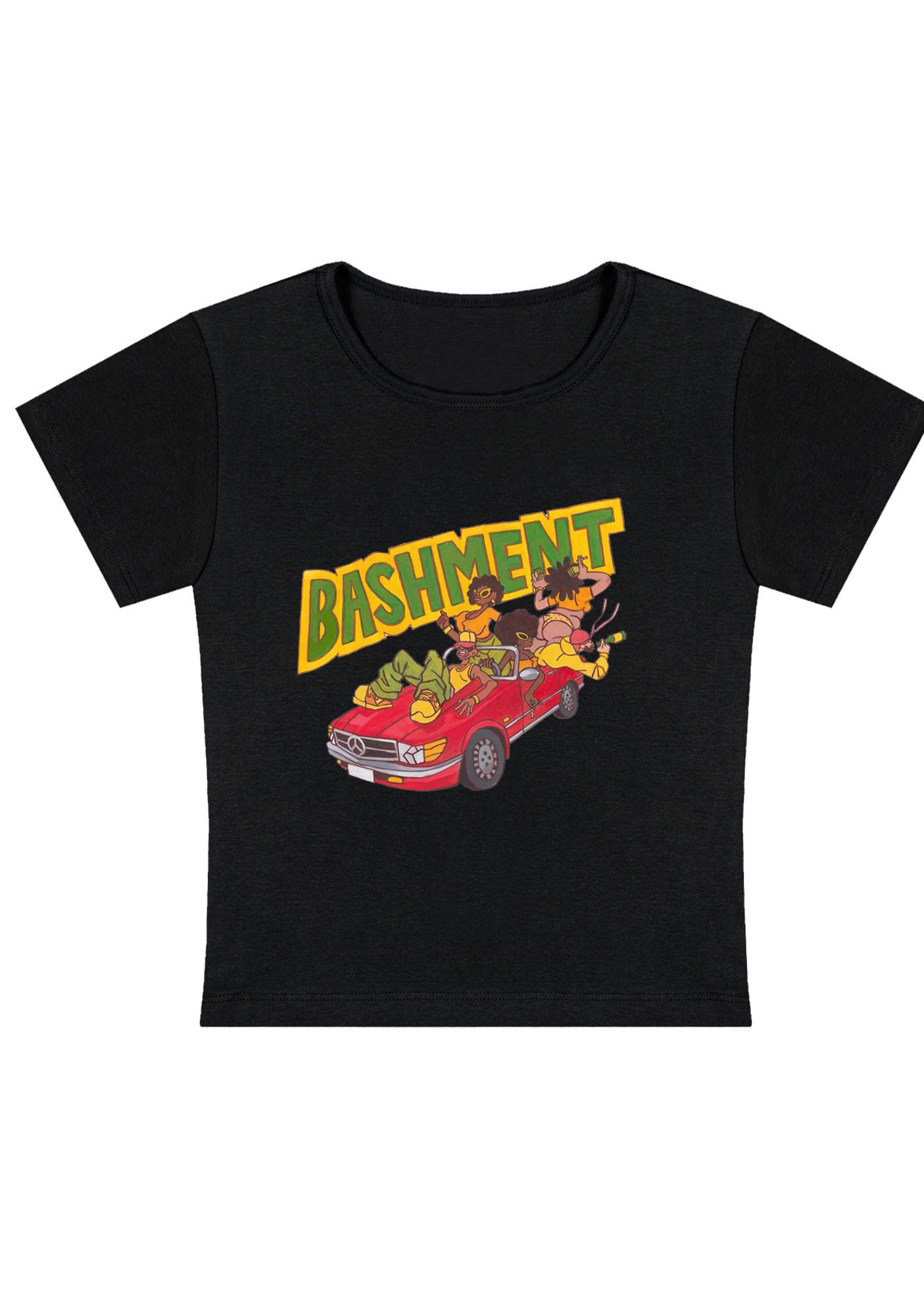 Bashment Red Car Y2K Baby Tee
