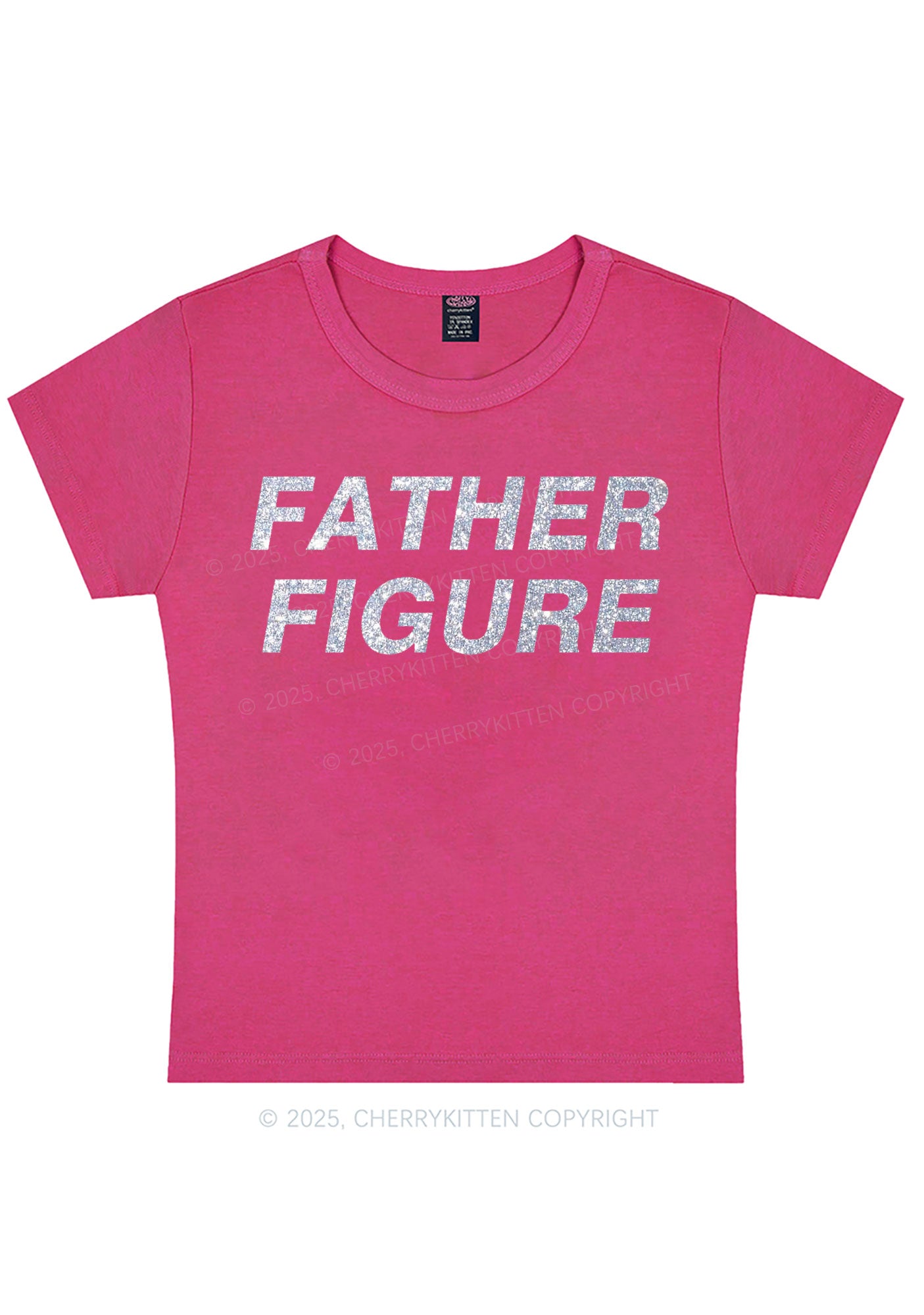 Glitter Father Figure Y2K Baby Tee Cherrykitten