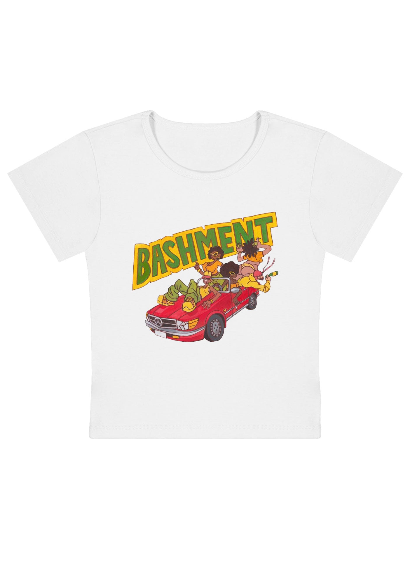 Curvy Bashment Red Car Baby Tee