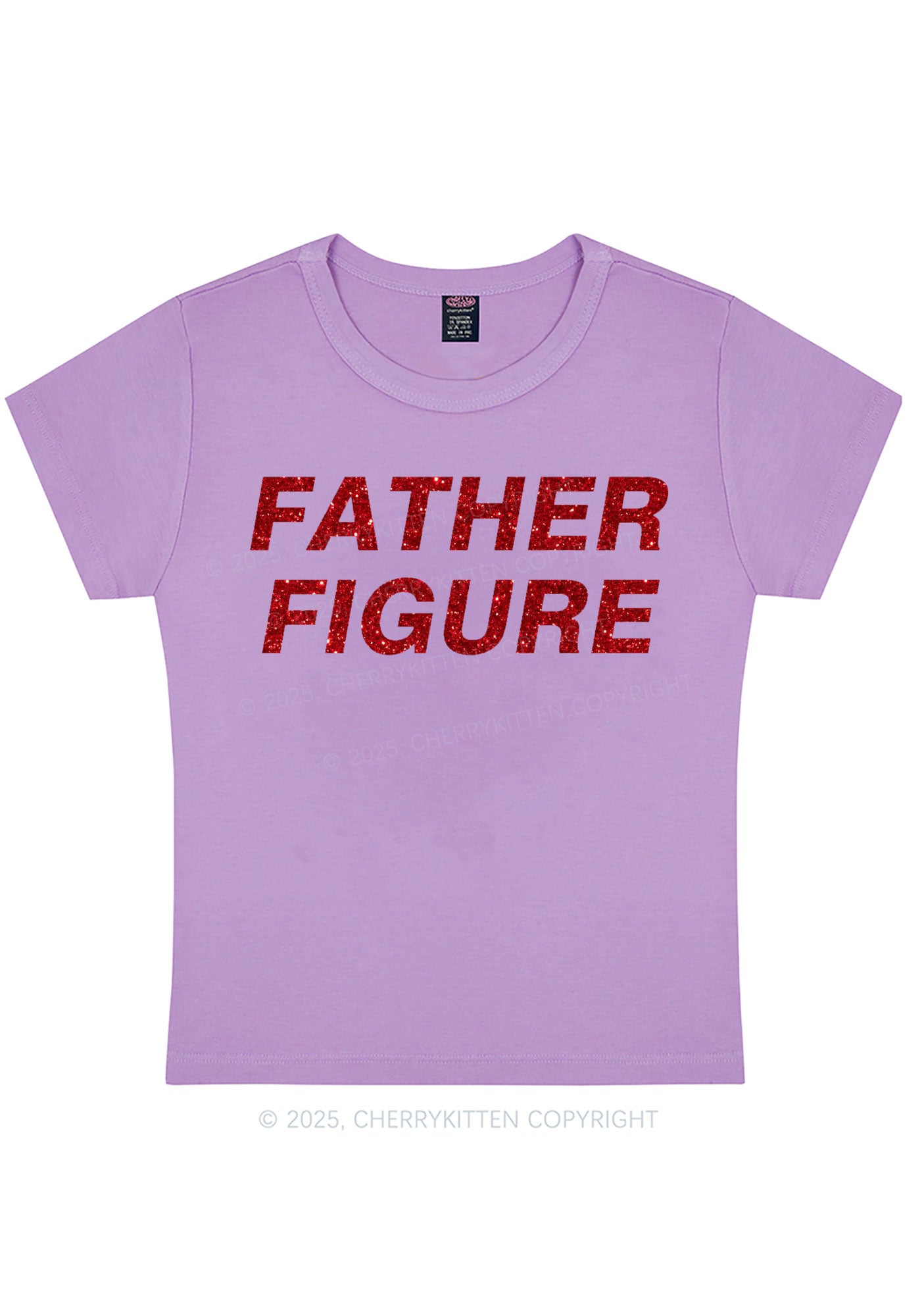 Glitter Father Figure Y2K Baby Tee Cherrykitten