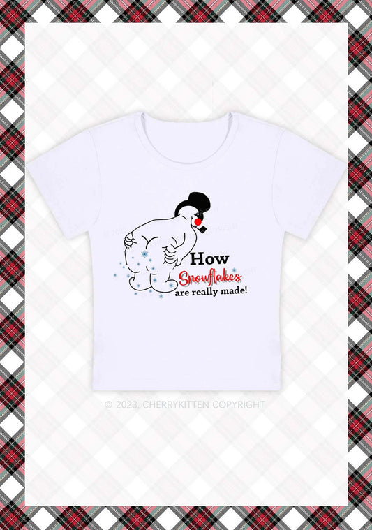 How Snowflakes Are Really Made Christmas Baby Tee Cherrykitten