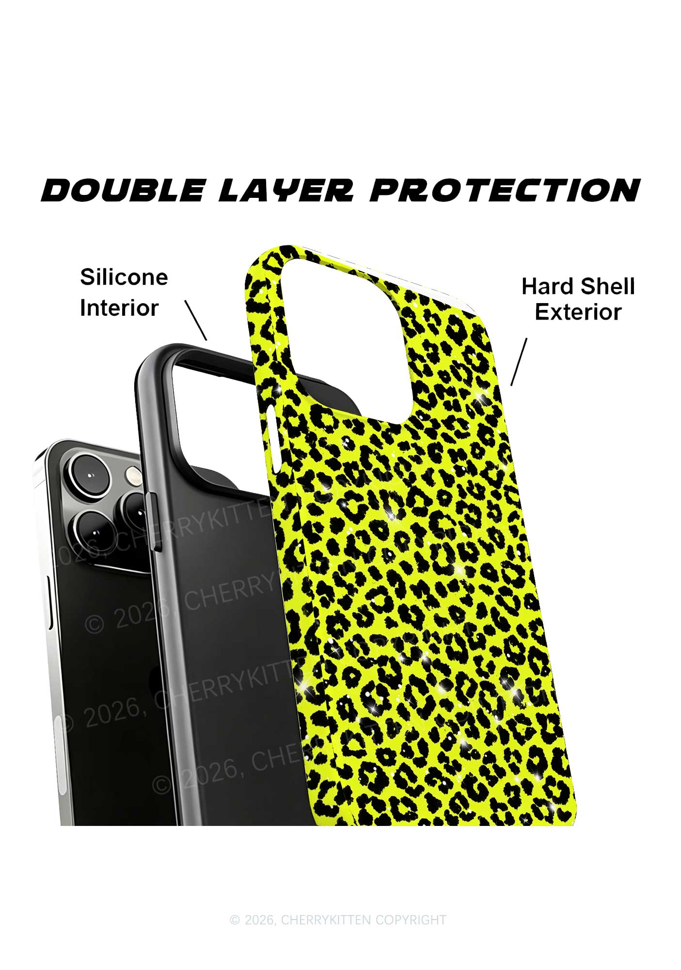 Lime Yellow Leopard Y2K Phone Case Cherrykitten