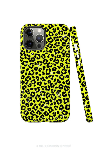 Lime Yellow Leopard Y2K Phone Case Cherrykitten