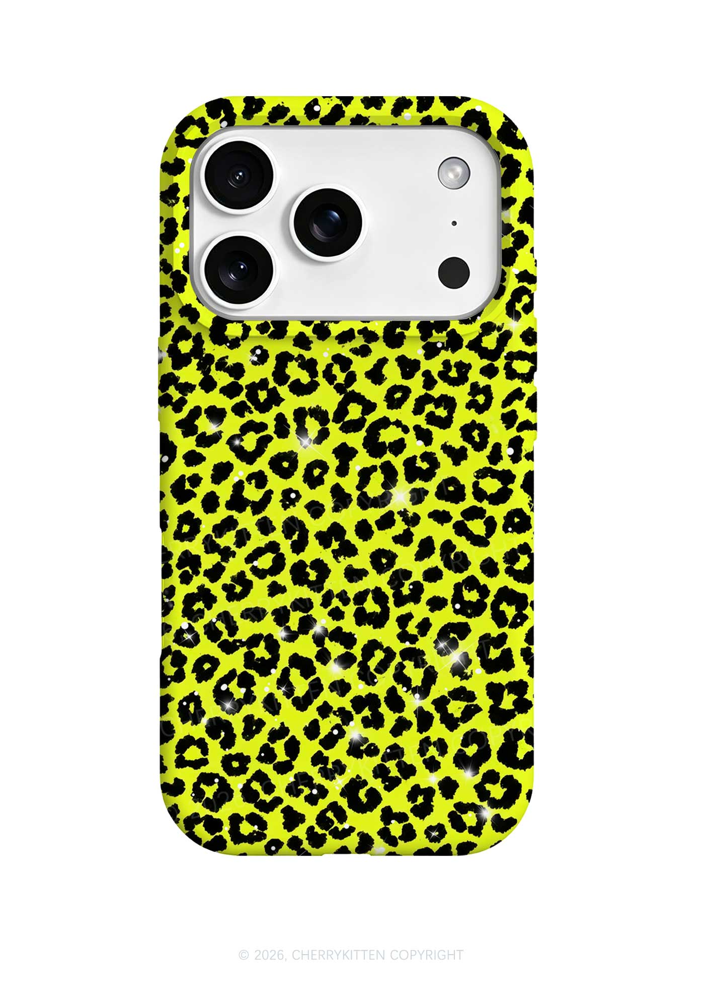 Lime Yellow Leopard Y2K Phone Case Cherrykitten