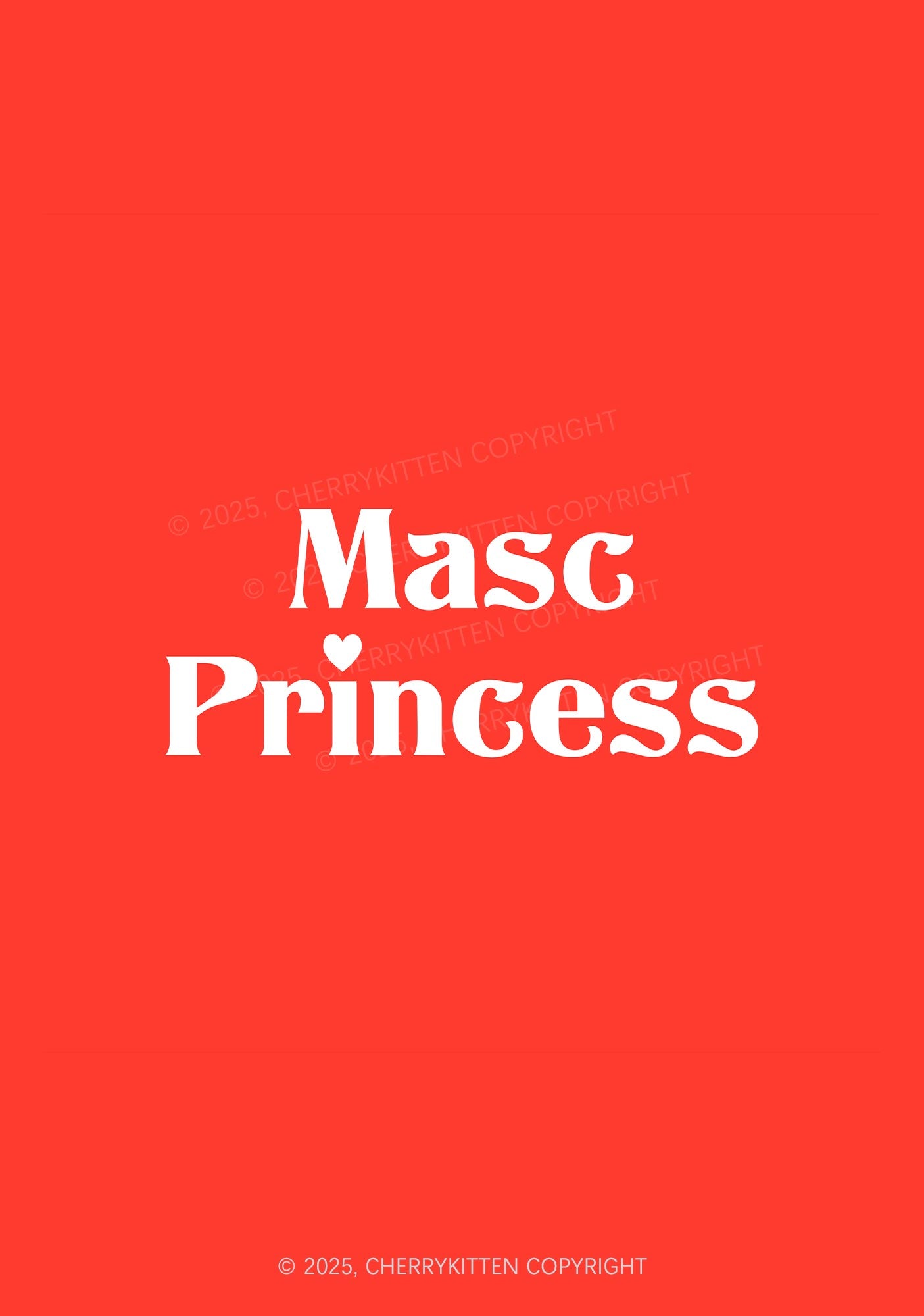 Masc Princess Pride 1Pc Y2K Pin Badge Cherrykitten