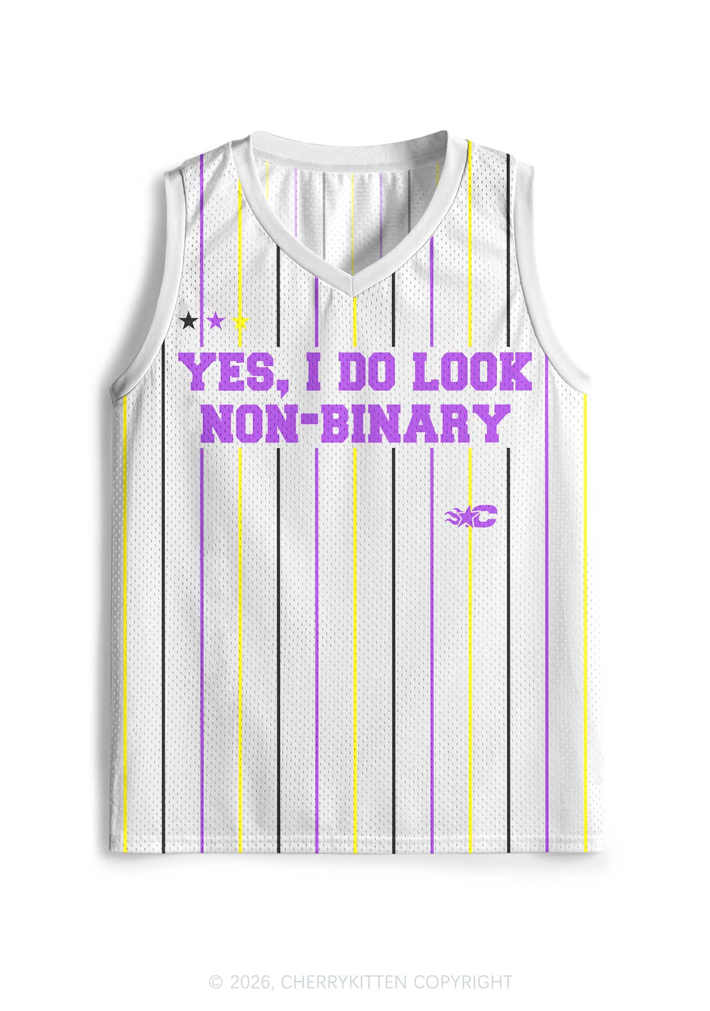 I Do Look Nonbinary Pride Y2K Sport Jersey Tank Cherrykitten