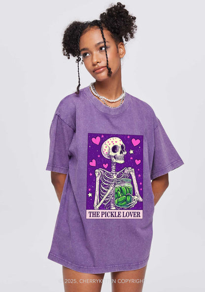 The Pickle Lover Y2K Washed Tee Cherrykitten