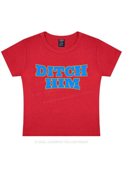 Ditch Him Pride Y2K Baby Tee Cherrykitten