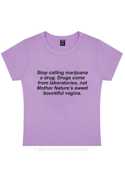 Drxgs Come From Lab Y2K Baby Tee Cherrykitten