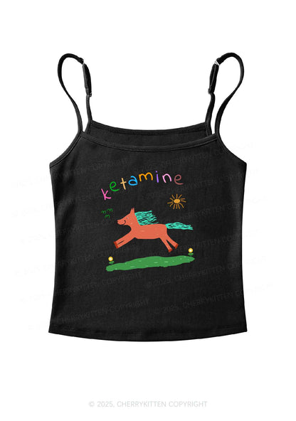 Orange Pony Y2K Spaghetti Strap Cami Cherrykitten