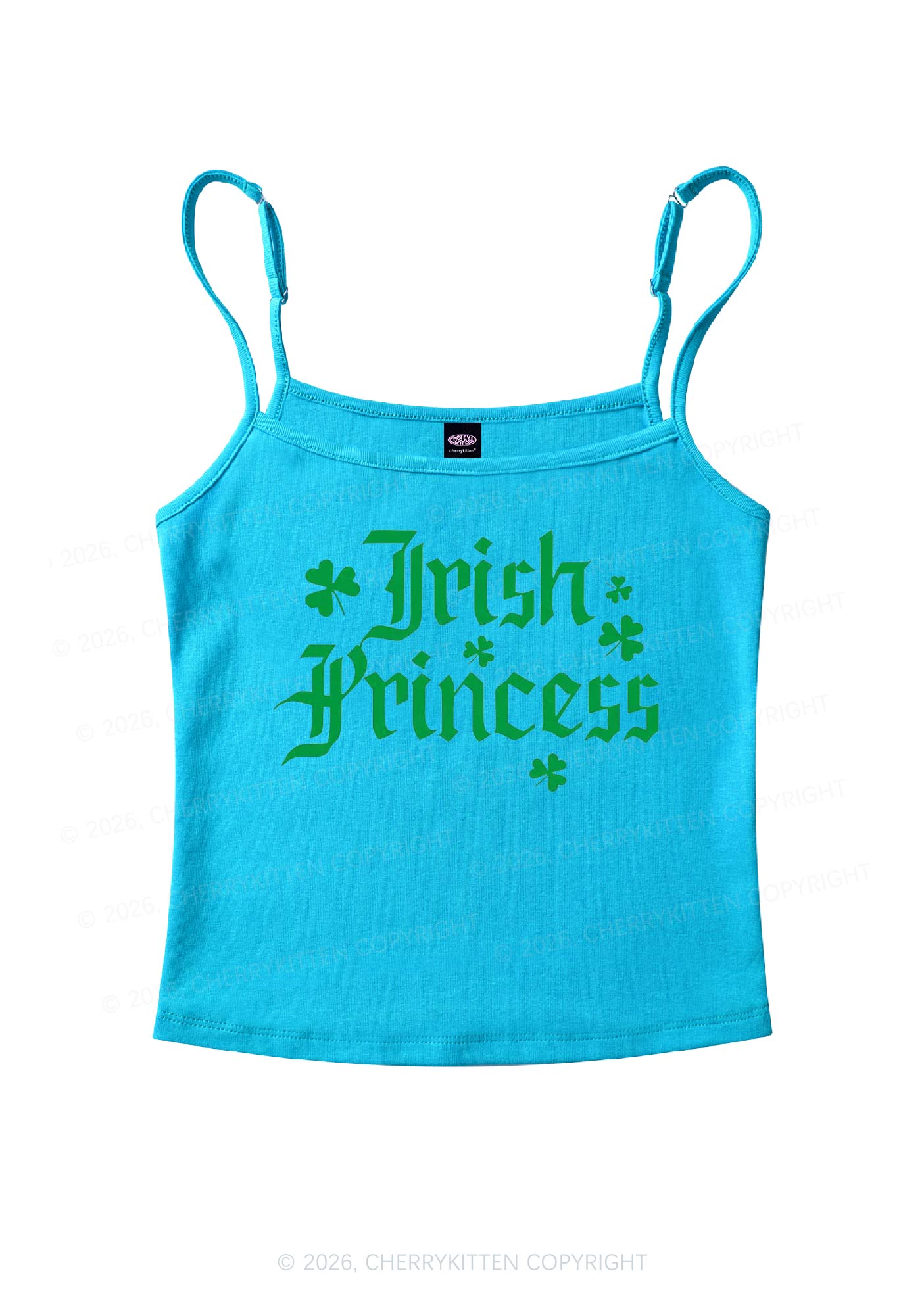 Irish Princess St Patricks Y2K Spaghetti Strap Cami Cherrykitten