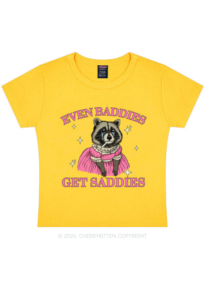 Raccoon Get Saddies Y2K Baby Tee Cherrykitten