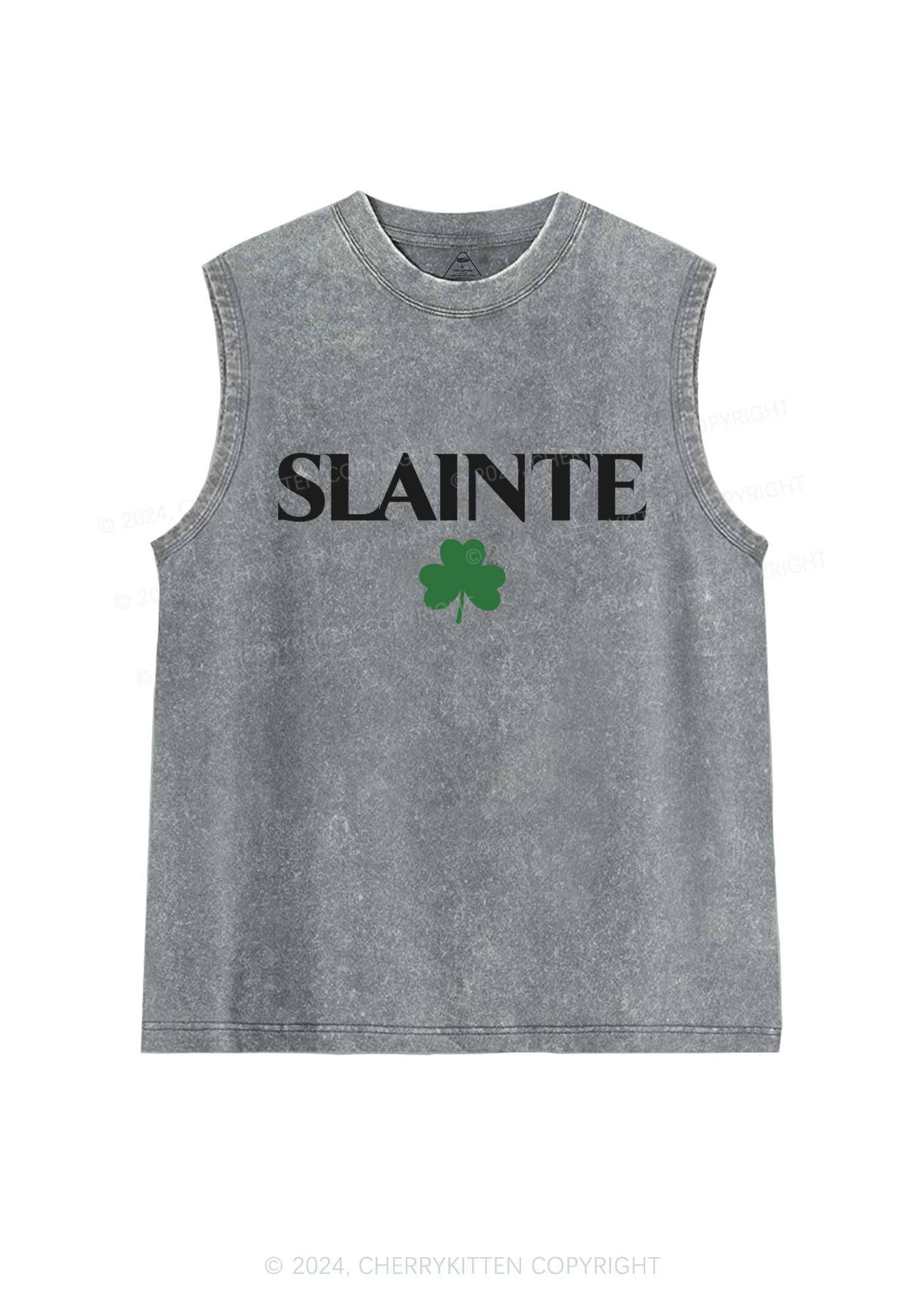 Slainte St Patricks Y2K Washed Tank Cherrykitten