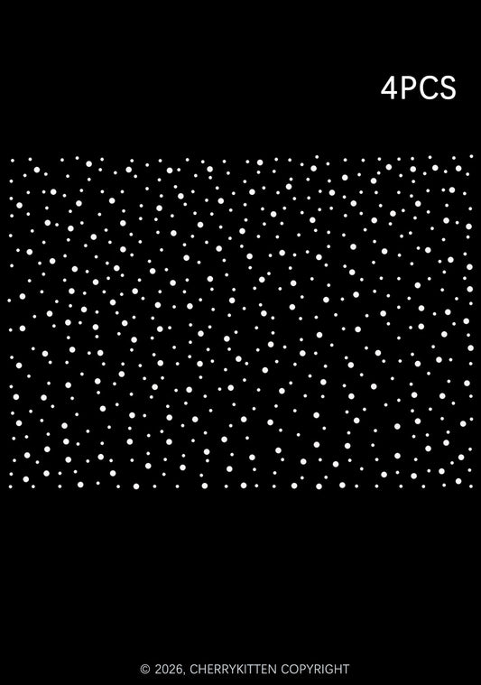 4pcs Rhinestone Sheet Iron On Transfer Cherrykitten