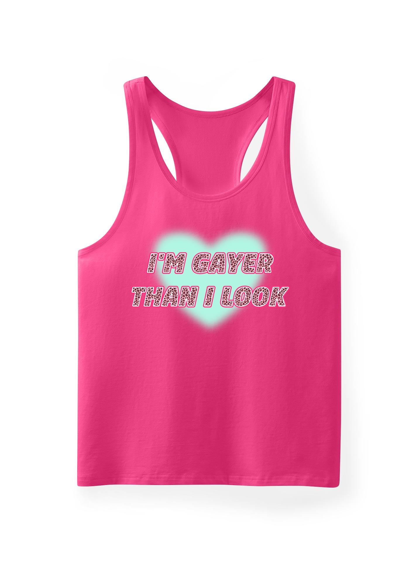 Im Gayer Than I Look Pride Y2K Men Racerback Tank Top Cherrykitten