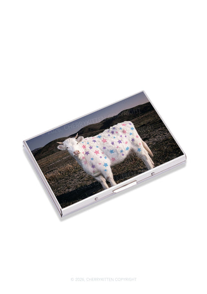 Pastel Star Cow Y2K Mirror Cigarette Case Cherrykitten