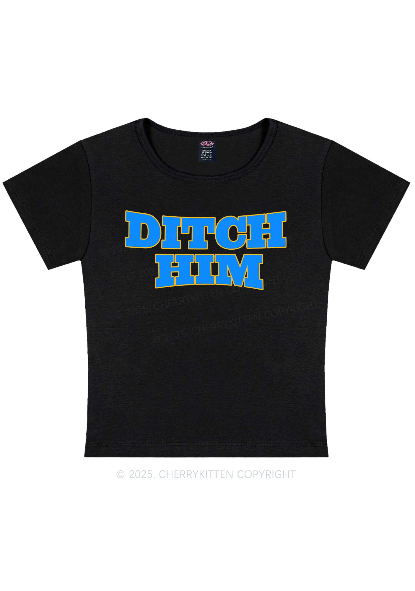 Ditch Him Pride Y2K Baby Tee Cherrykitten