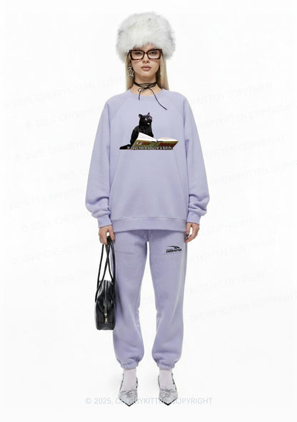 It Says Here Youre A Bixxh Y2K Fleece Sweatshirts Set Cherrykitten