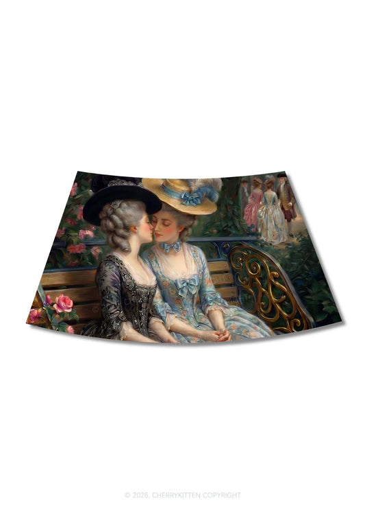Vintage Garden Ladies Pride Y2K Print Mini Skirt Cherrykitten