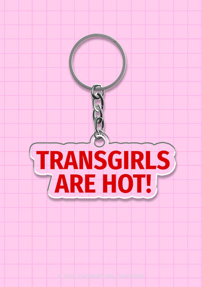 Transgirls Are Hot Pride 1Pc Y2K Keychain Cherrykitten