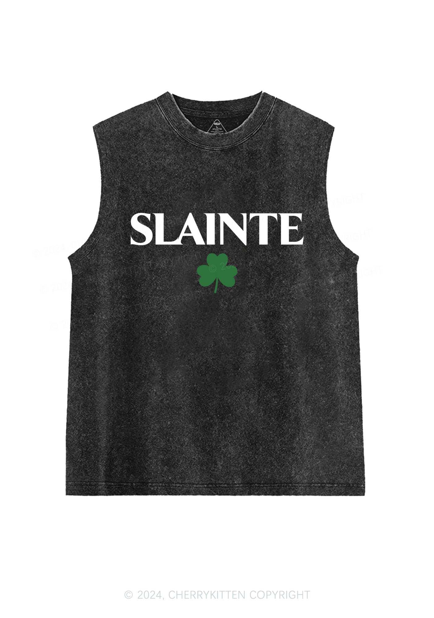 Slainte St Patricks Y2K Washed Tank Cherrykitten