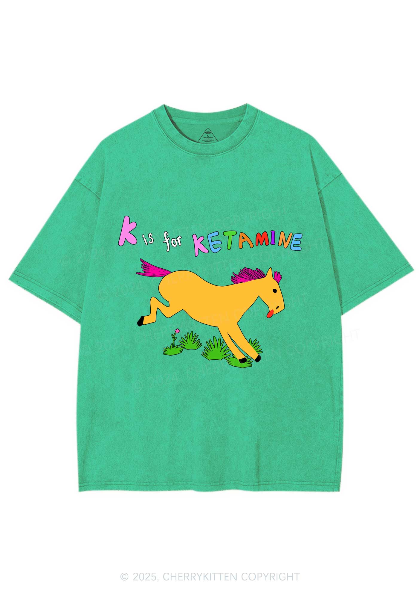 K Is For Pony Y2K Washed Tee Cherrykitten