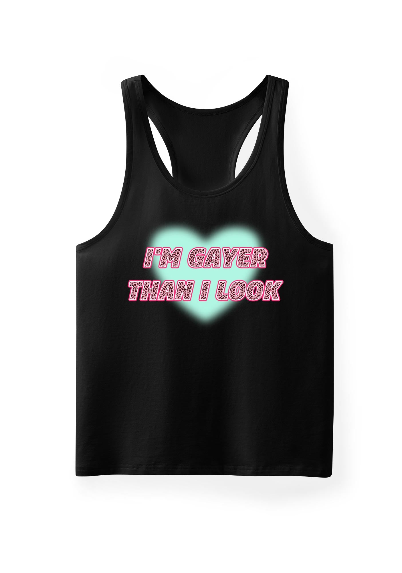 Im Gayer Than I Look Pride Y2K Men Racerback Tank Top Cherrykitten