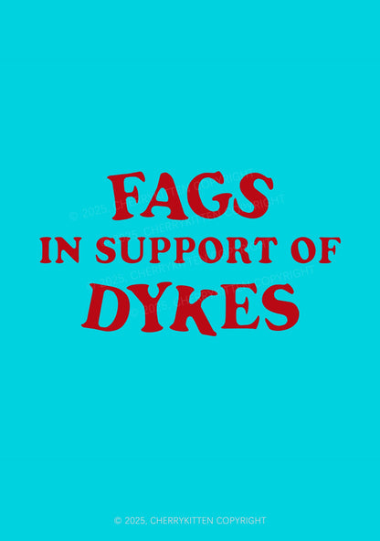 Fags Support Dykes Pride 1Pc Y2K Pin Badge Cherrykitten