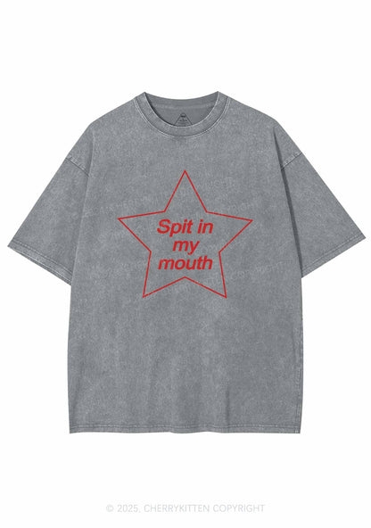 Spit In My Mouth Y2K Shirts Washed Tee Cherrykitten