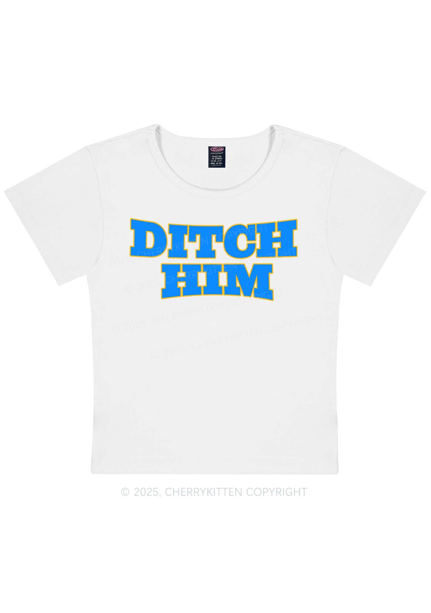Ditch Him Pride Y2K Baby Tee Cherrykitten