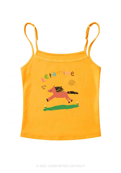 Orange Pony Y2K Spaghetti Strap Cami Cherrykitten