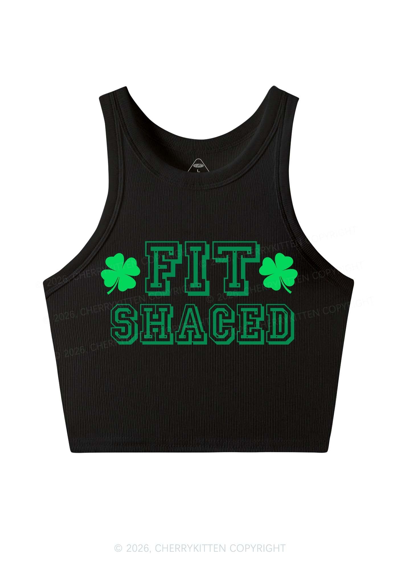 Fit Shaced St Patricks Y2K Crop Tank Top Cherrykitten