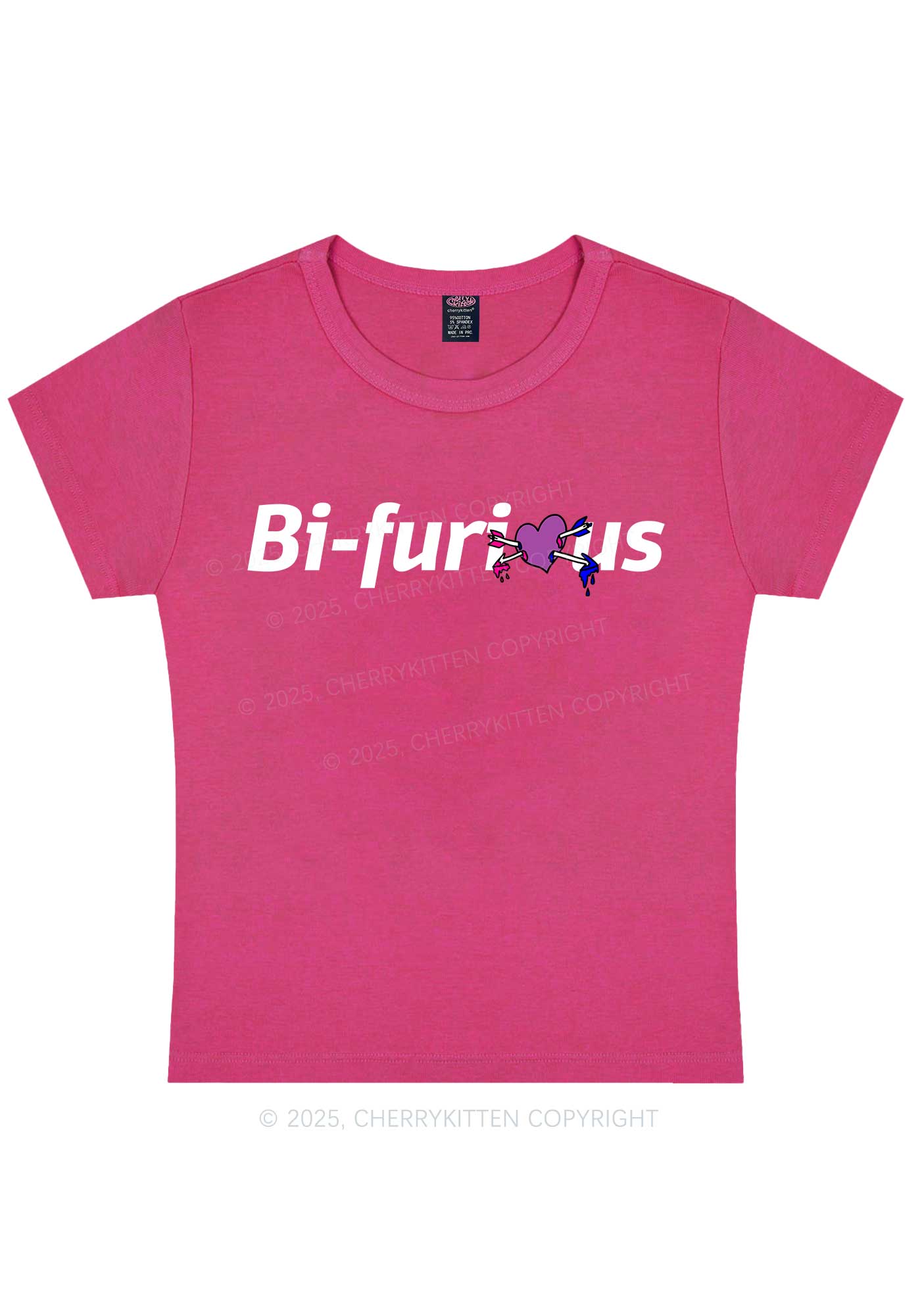 Bifurious Pride Y2K Baby Tee Cherrykitten