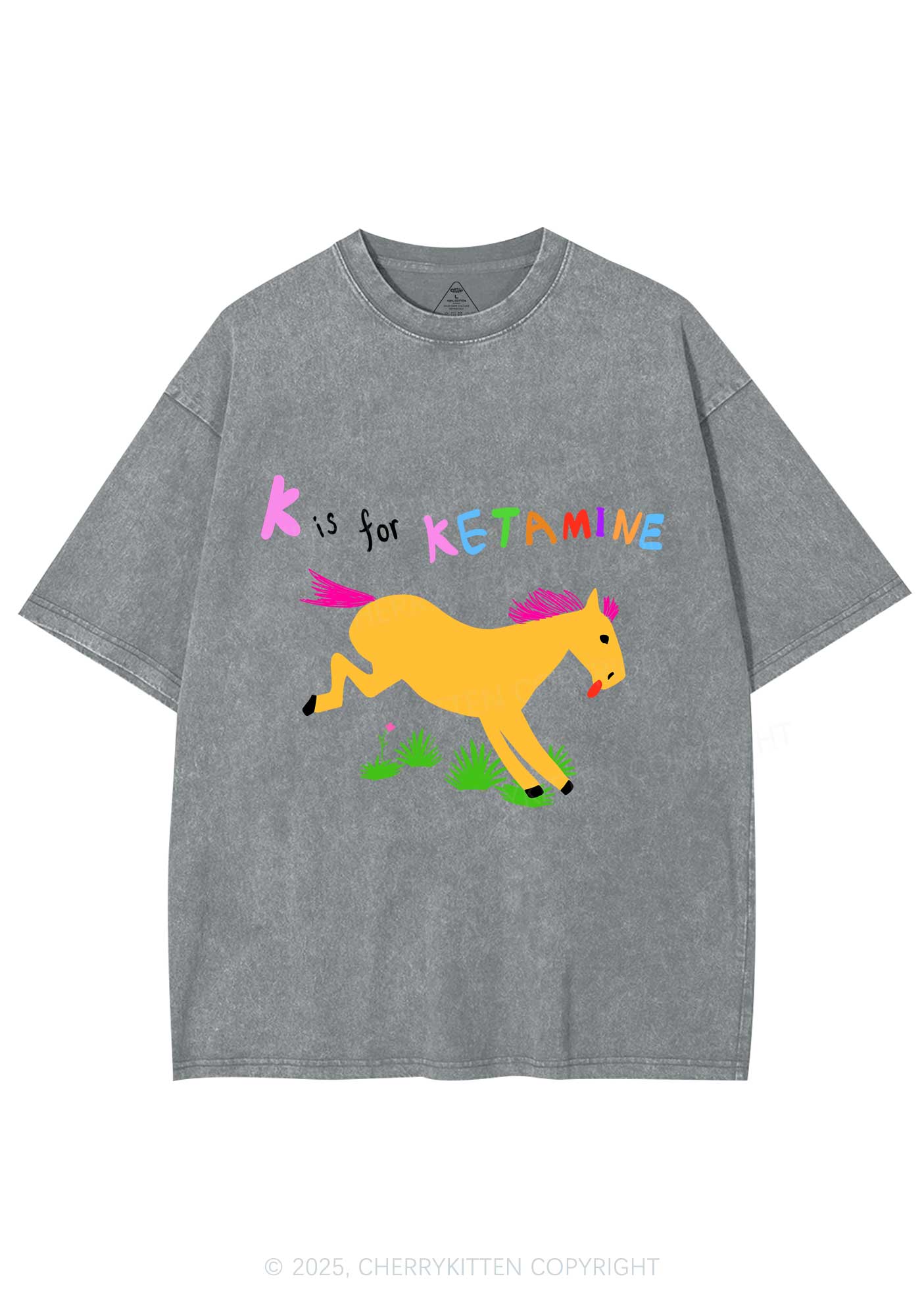 K Is For Pony Y2K Washed Tee Cherrykitten