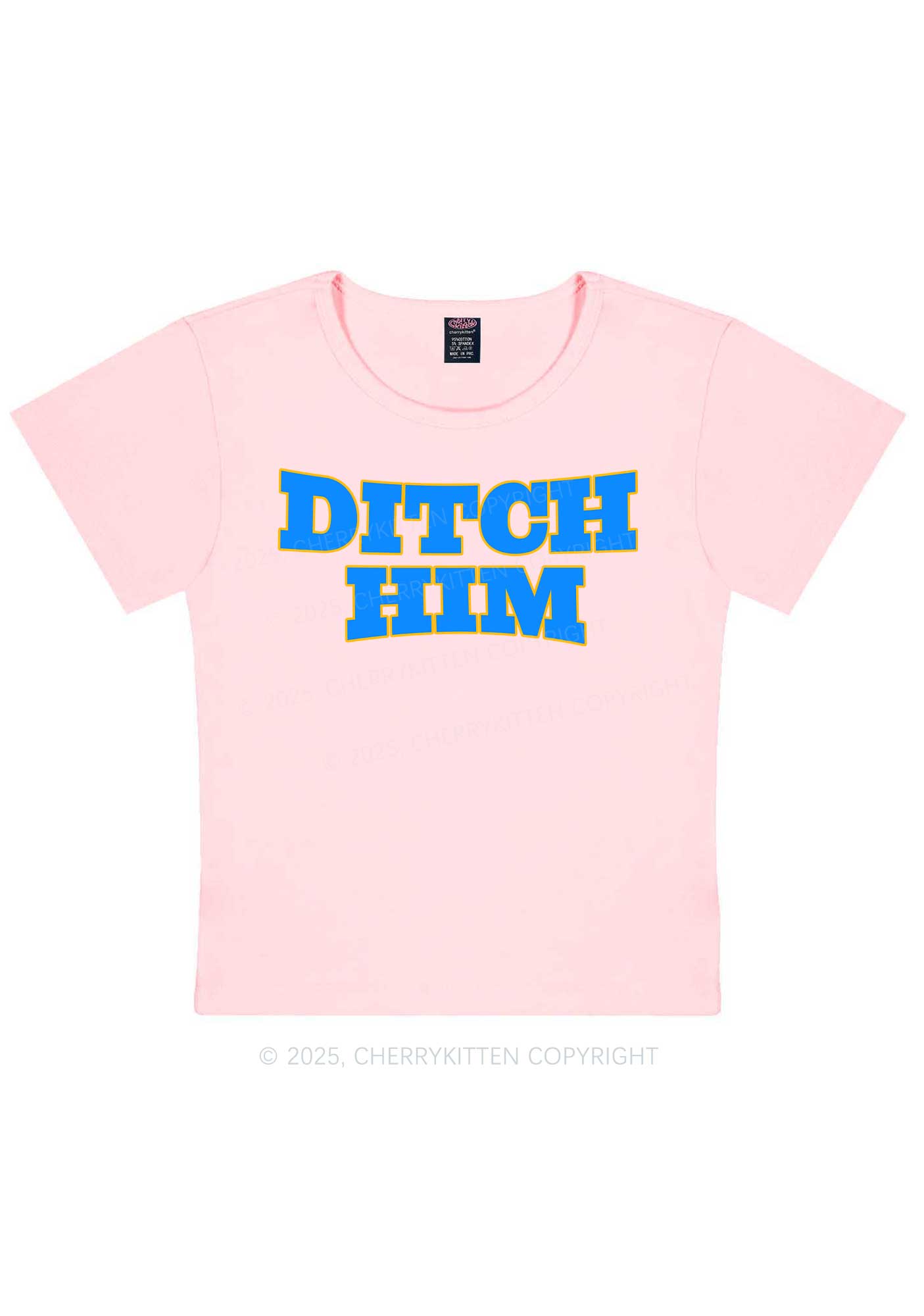 Ditch Him Pride Y2K Baby Tee Cherrykitten