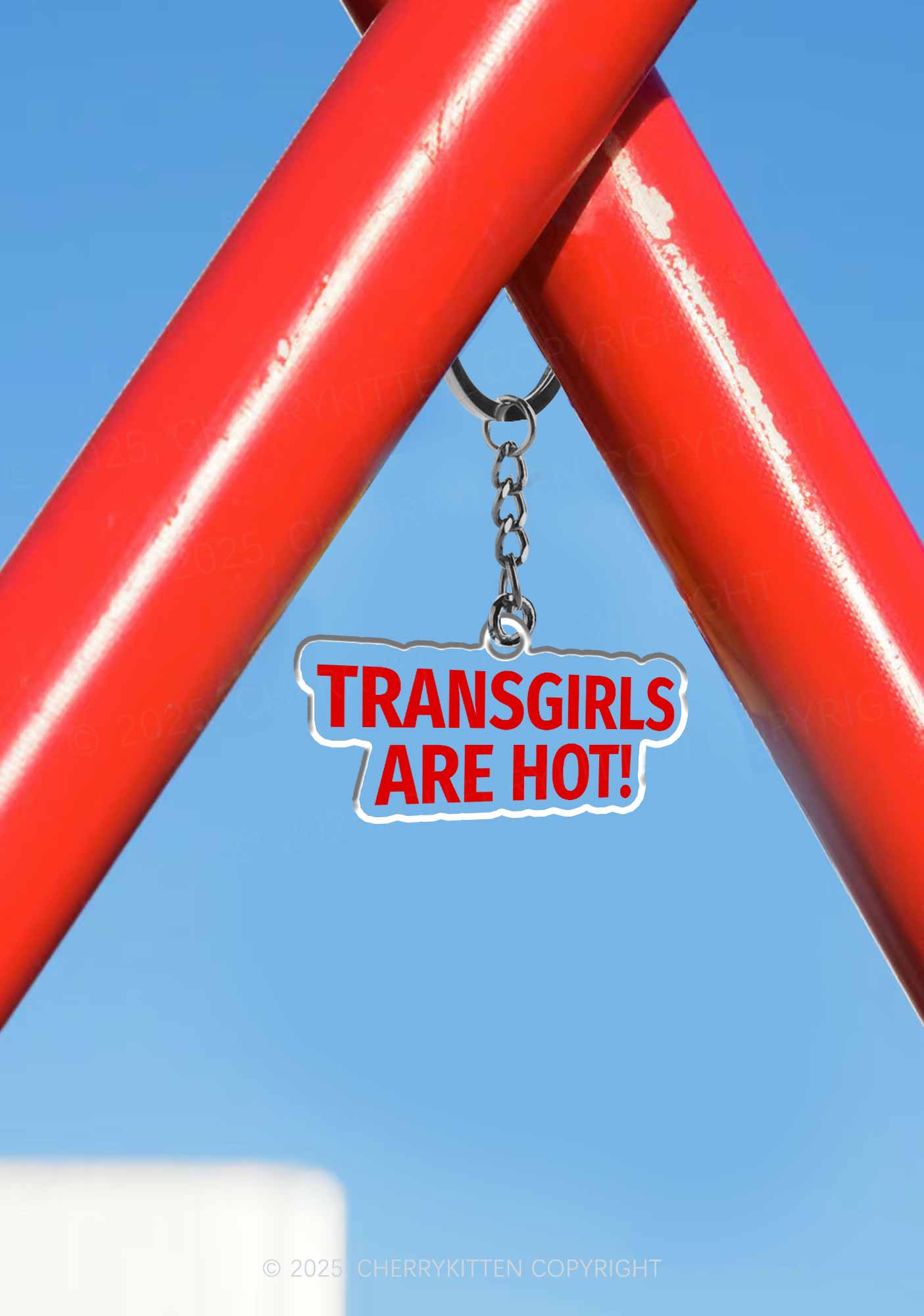 Transgirls Are Hot Pride 1Pc Y2K Keychain Cherrykitten