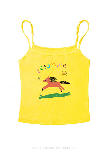 Orange Pony Y2K Spaghetti Strap Cami Cherrykitten
