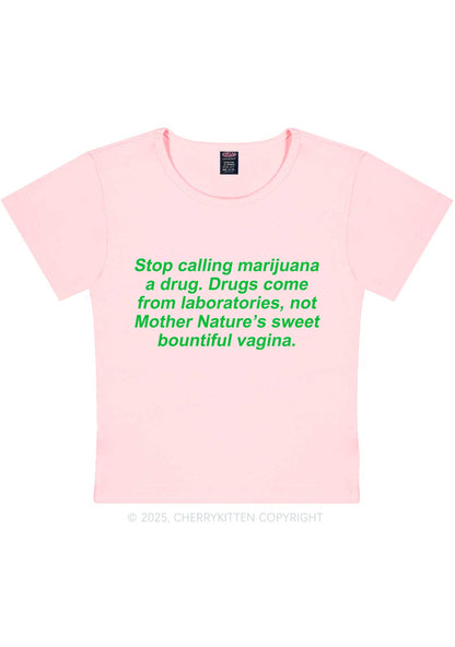 Drxgs Come From Lab Y2K Baby Tee Cherrykitten