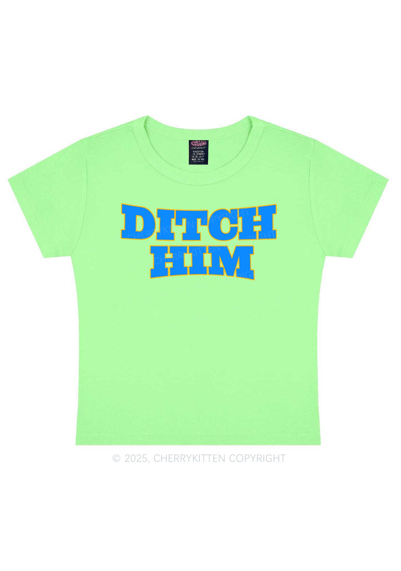 Ditch Him Pride Y2K Baby Tee Cherrykitten