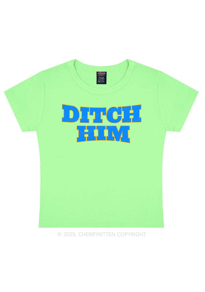 Ditch Him Pride Y2K Baby Tee Cherrykitten
