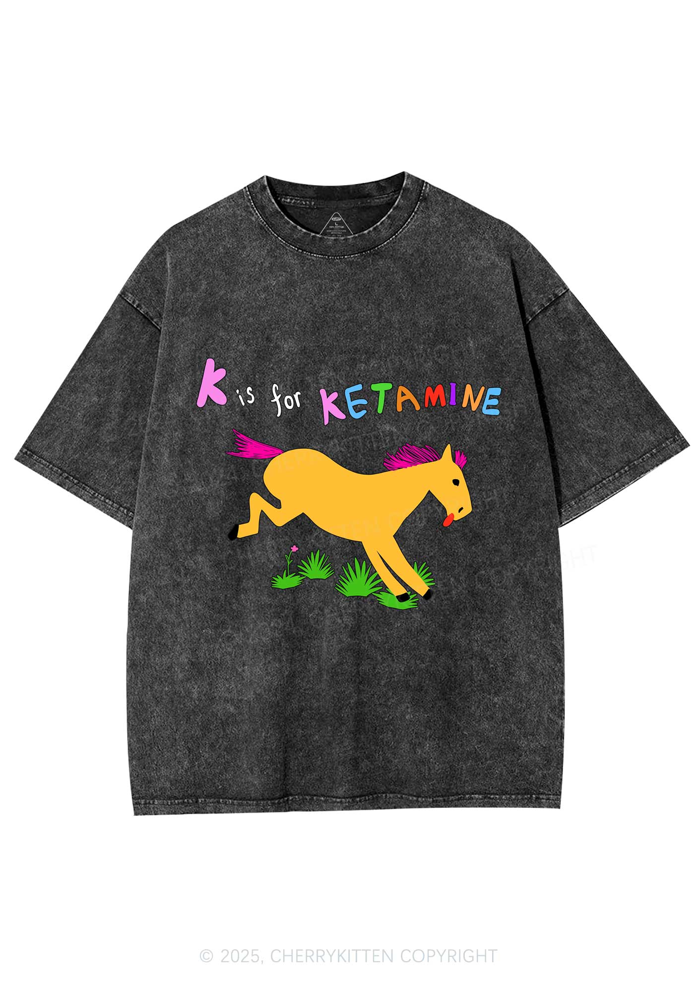 K Is For Pony Y2K Washed Tee Cherrykitten