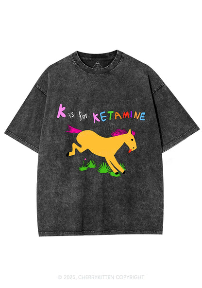 K Is For Pony Y2K Washed Tee Cherrykitten