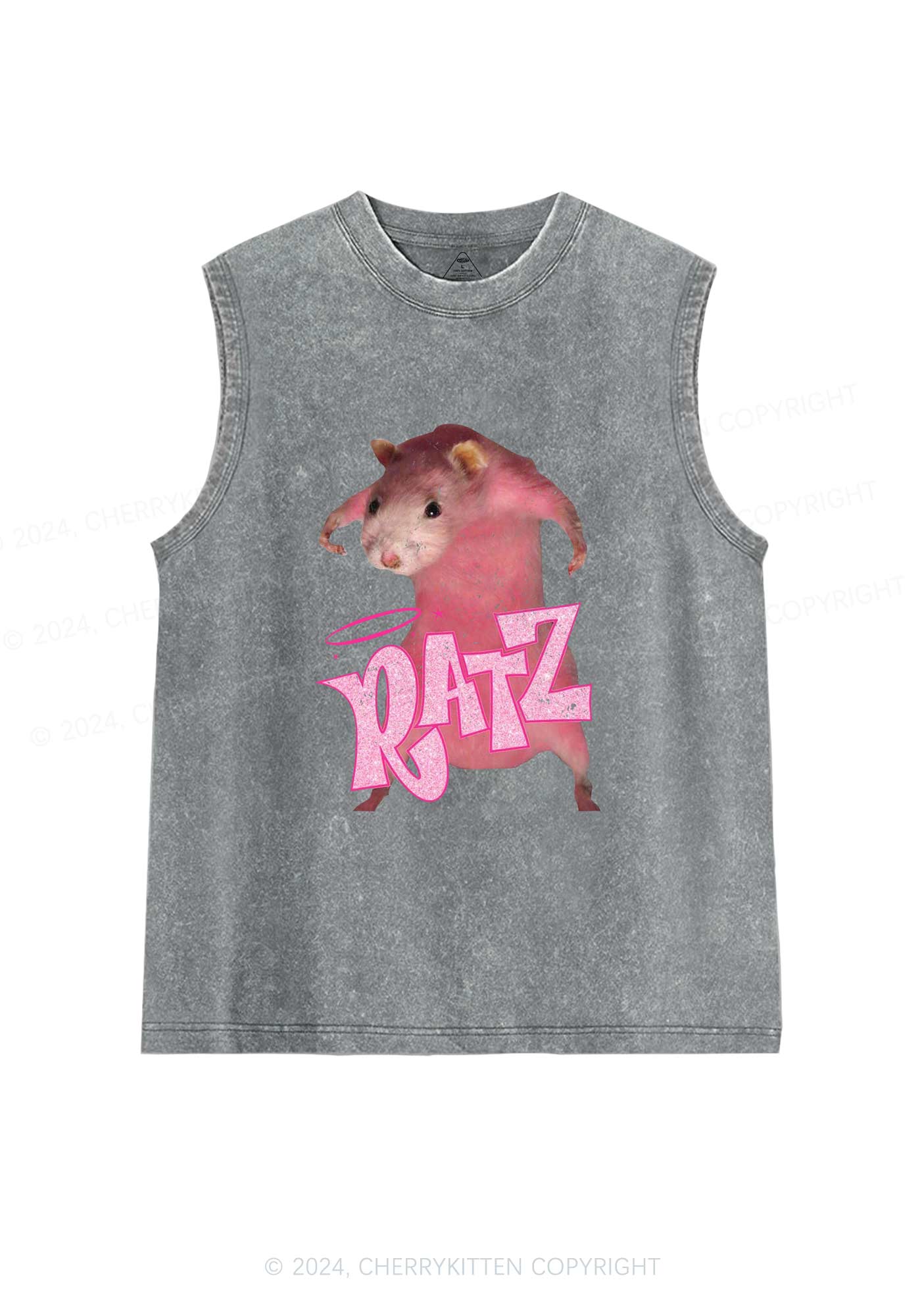 Pink Ratz Y2K Washed Tank Cherrykitten