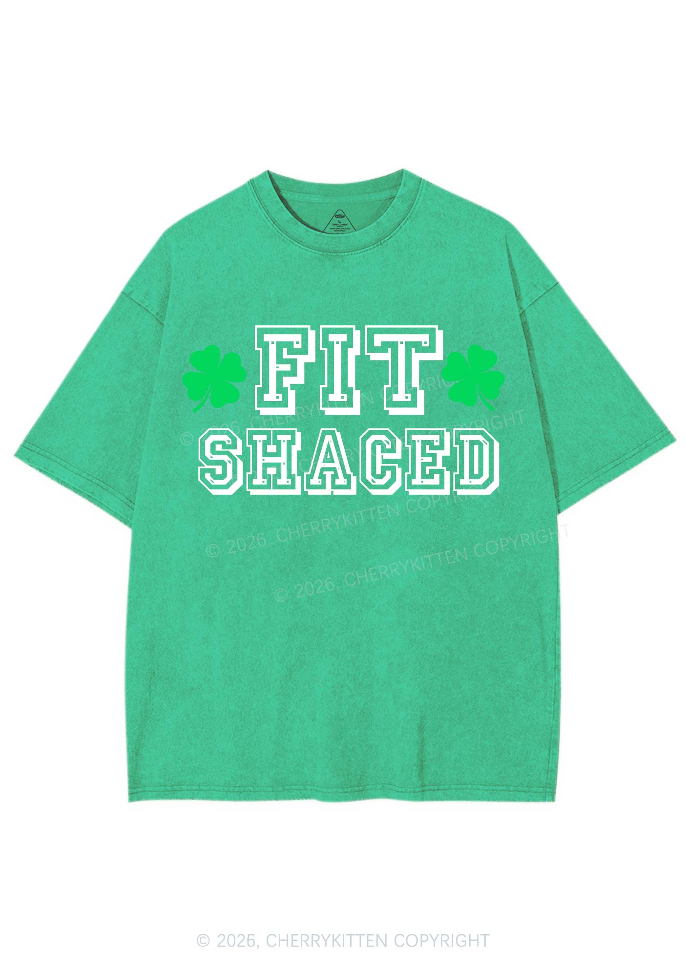 Fit Shaced St Patricks Y2K Shirts Washed Tee Cherrykitten