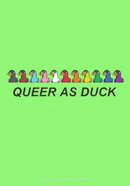 Queer As Duck Pride 1Pc Y2K Pin Badge Cherrykitten