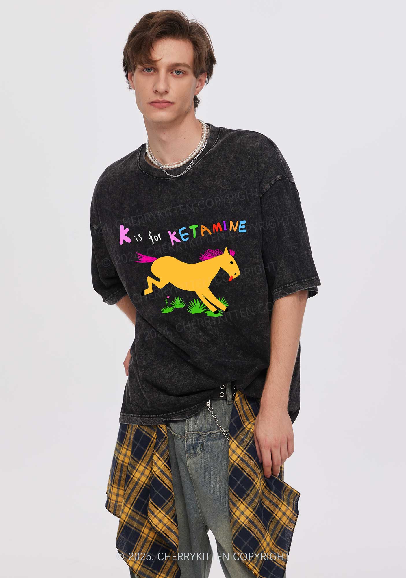K Is For Pony Y2K Washed Tee Cherrykitten