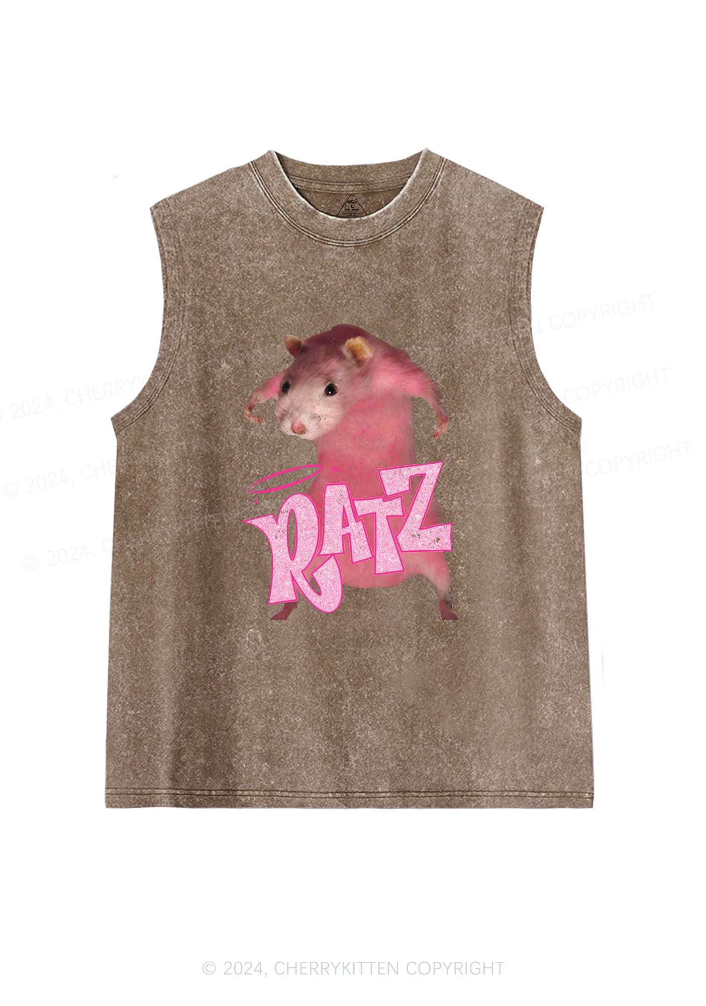 Cherrykitten Pink Ratz Y2K Washed Tank Cherrykitten for Sale