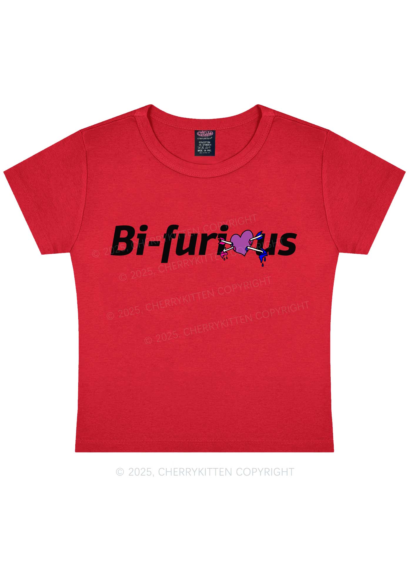 Bifurious Pride Y2K Baby Tee Cherrykitten