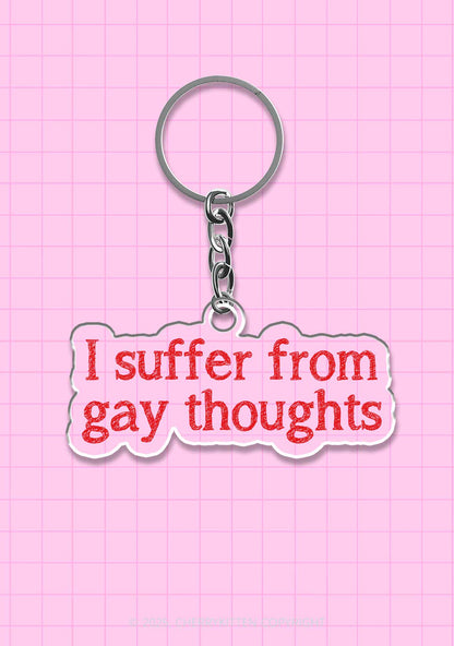 Suffer From Gay Thoughts Pride 1Pc Y2K Keychain Cherrykitten